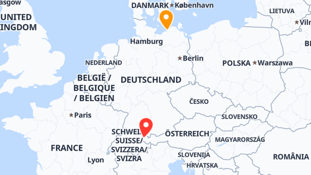 Map of company locations
