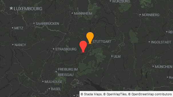Map of company locations
