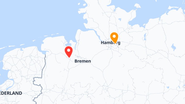 Map of company locations