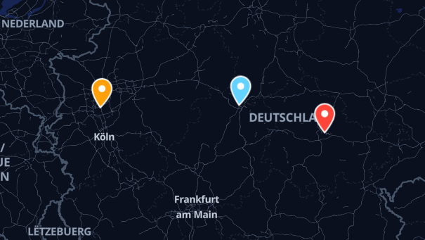 Map of company locations