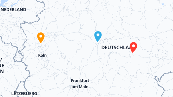 Map of company locations