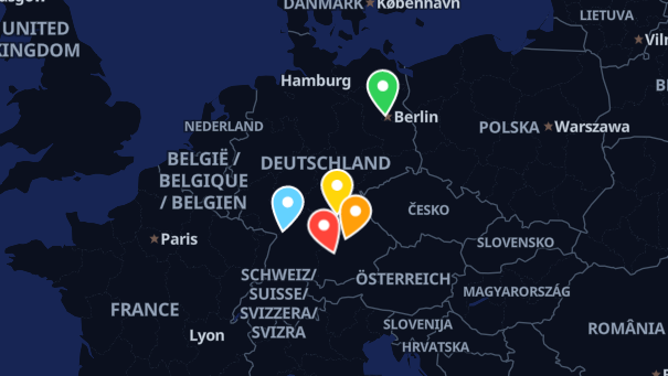Map of company locations