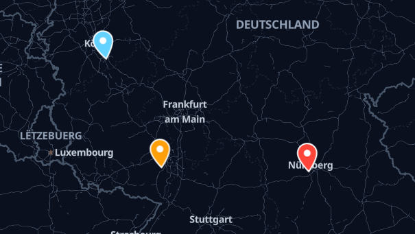 Map of company locations