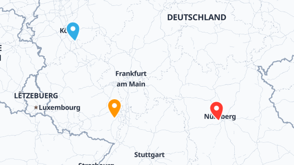 Map of company locations