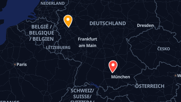 Map of company locations