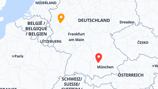 Map of company locations