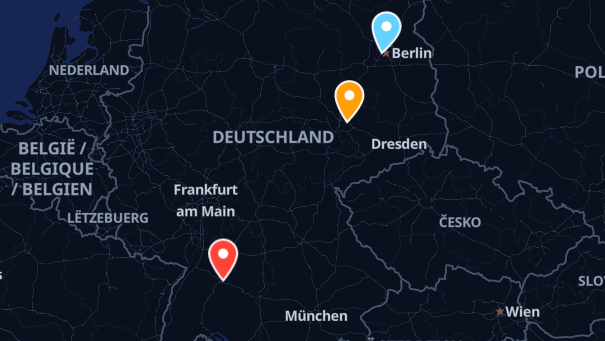 Map of company locations