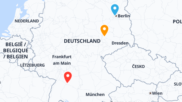 Map of company locations