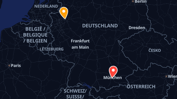 Map of company locations