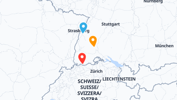 Map of company locations
