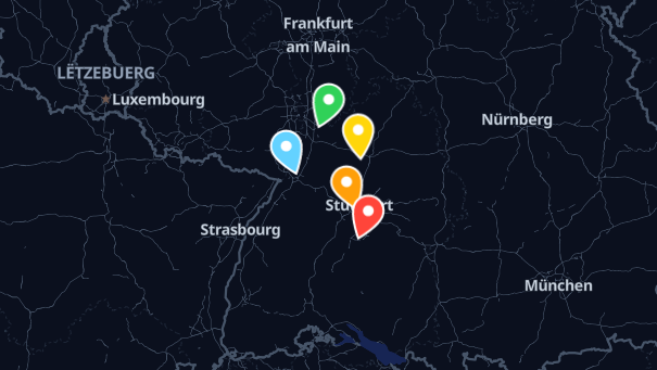 Map of company locations