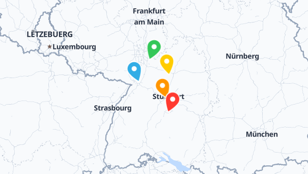 Map of company locations