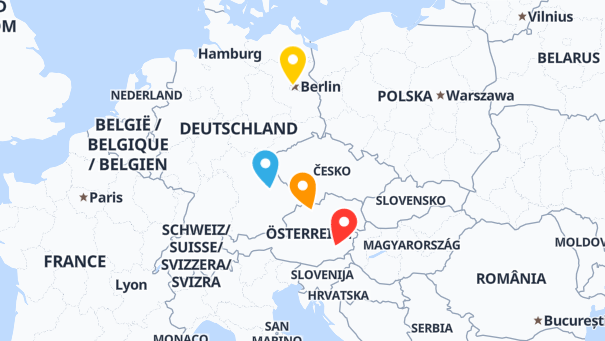 Map of company locations