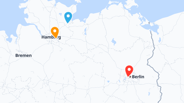 Map of company locations