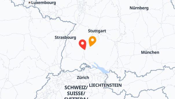 Map of company locations