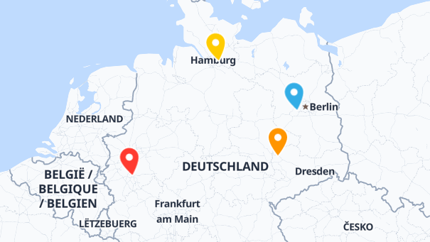 Map of company locations