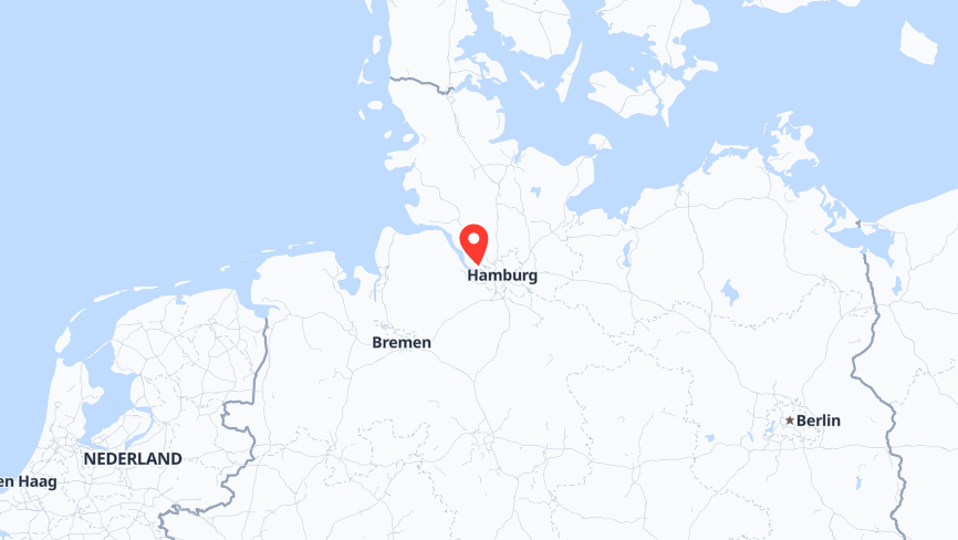 Map of the job locations