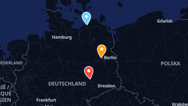 Map of company locations
