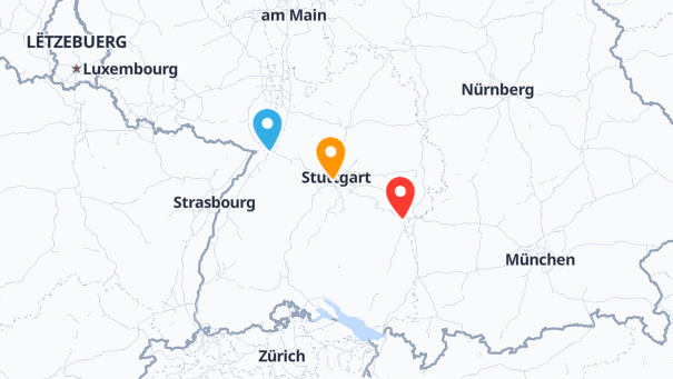 Map of company locations