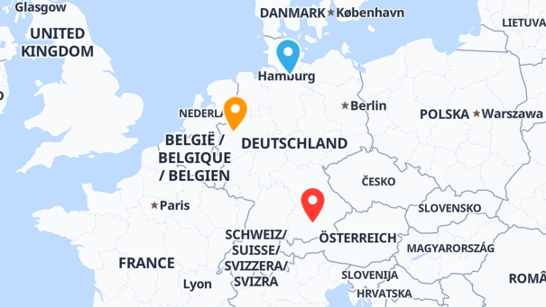 Map of company locations