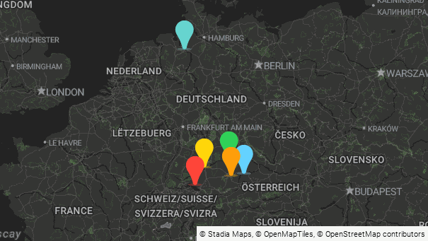 Map of company locations