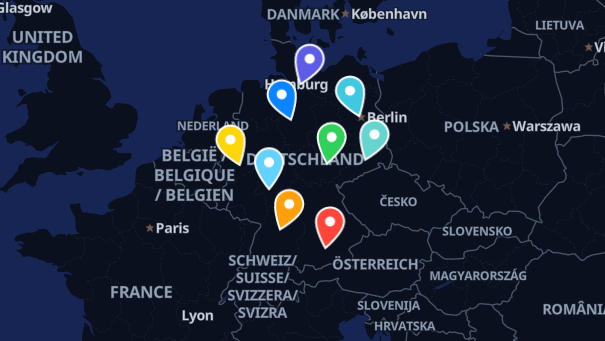 Map of company locations
