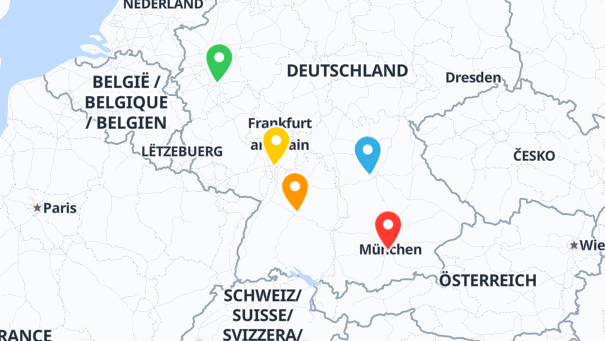 Map of company locations