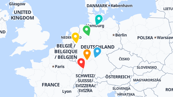 Map of company locations