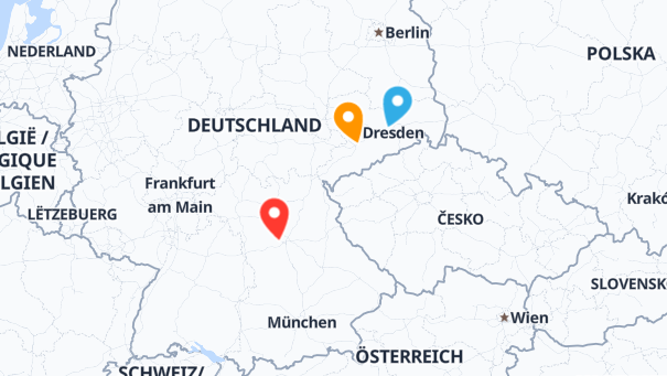 Map of company locations