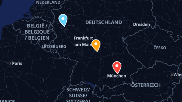 Map of company locations