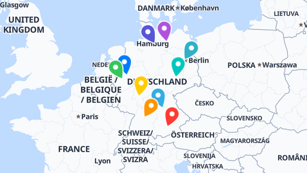 Map of company locations