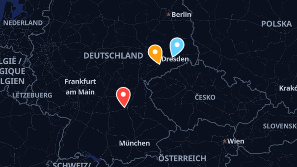 Map of company locations