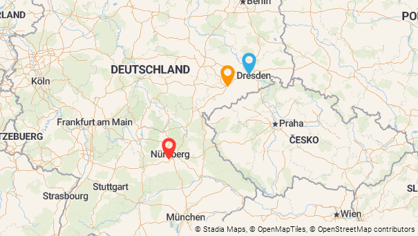 Map of company locations