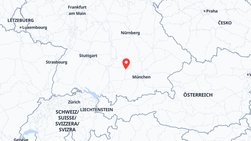Map of the job locations