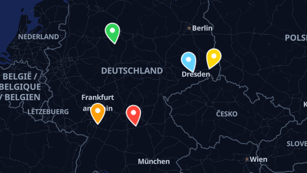 Map of company locations