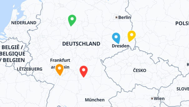 Map of company locations