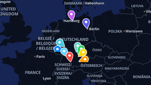 Map of company locations