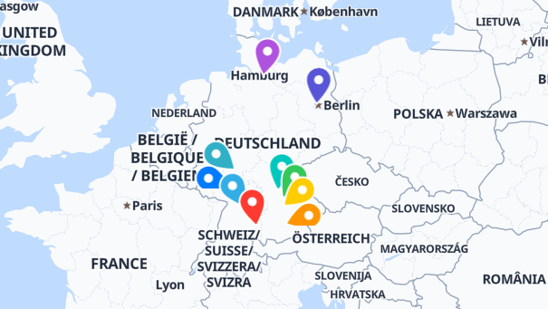 Map of company locations
