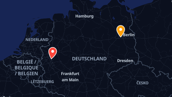 Map of company locations