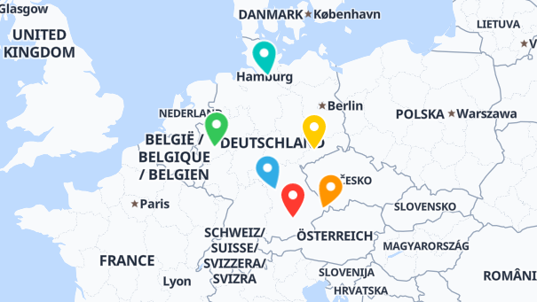 Map of company locations