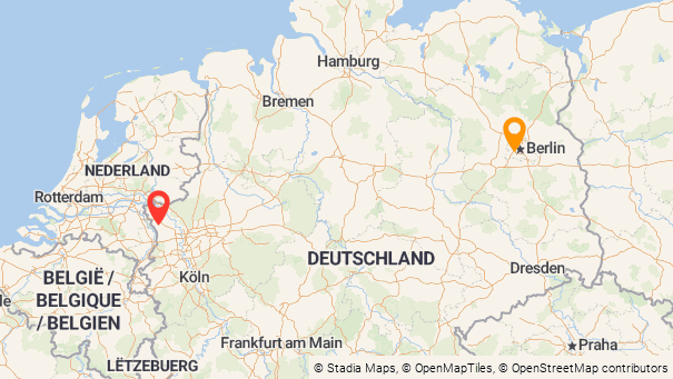 Map of company locations