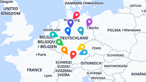 Map of company locations