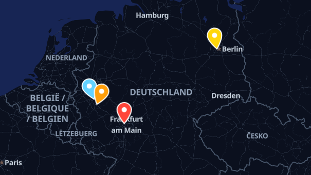 Map of company locations