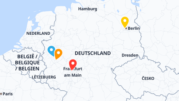Map of company locations