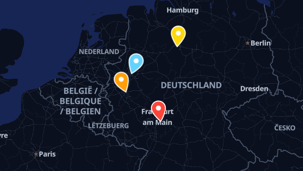 Map of company locations