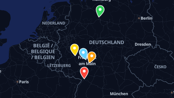 Map of company locations