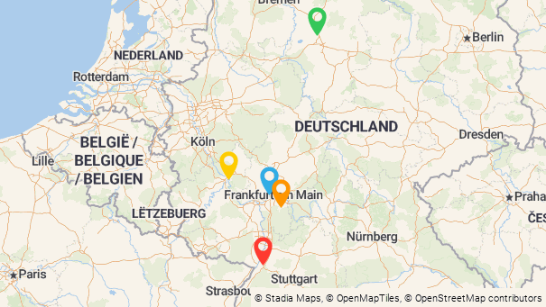 Map of company locations