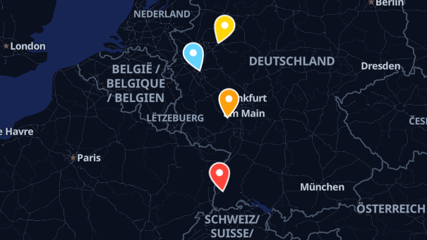 Map of company locations