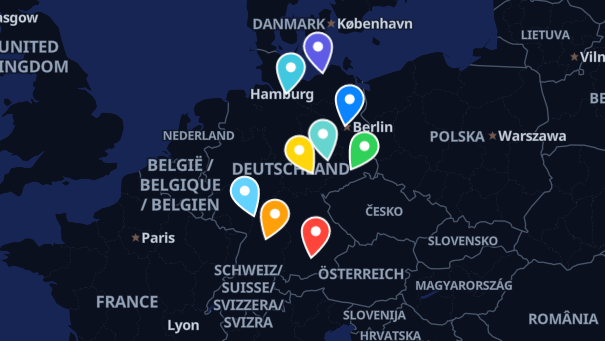 Map of company locations