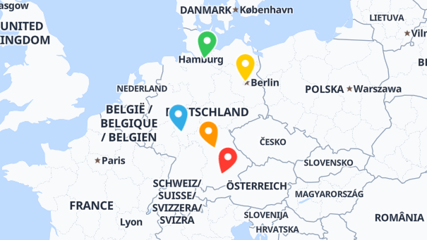 Map of company locations